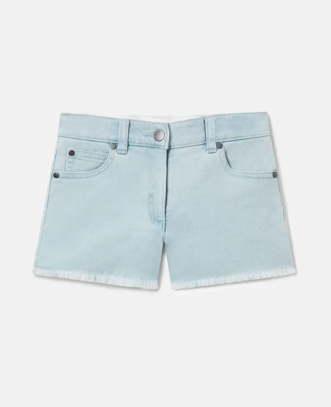 Shorts in denim a gamba dritta Shorts in denim a gamba dritta