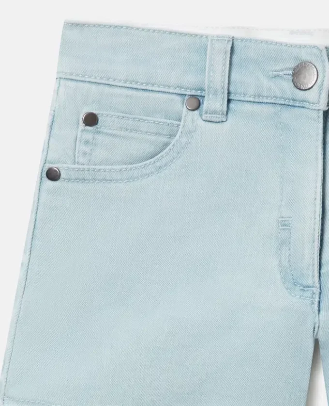 Shorts in denim a gamba dritta Shorts in denim a gamba dritta
