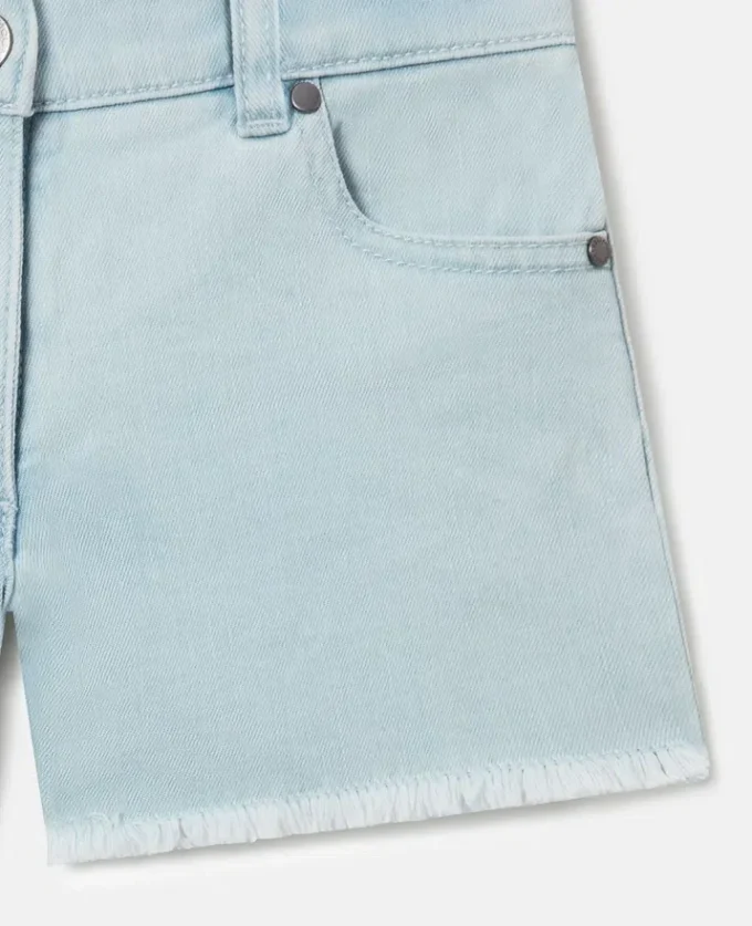 Shorts in denim a gamba dritta Shorts in denim a gamba dritta