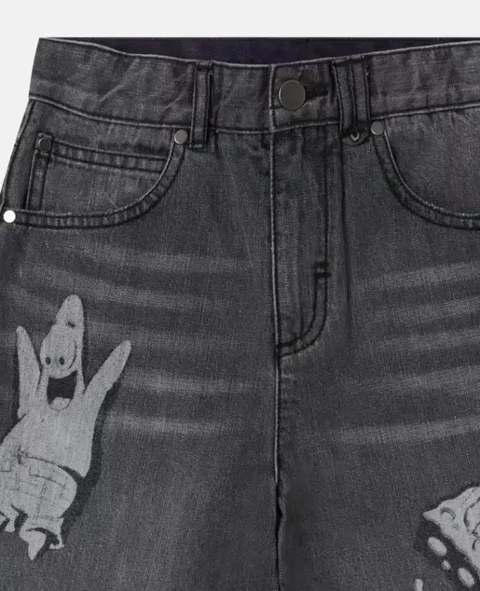 Shorts in denim con grafica SpongeBob Shorts in denim con grafica SpongeBob