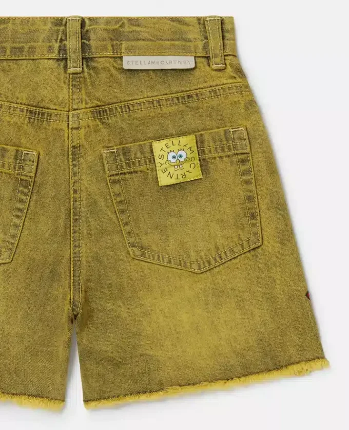 Shorts in denim con grafica SpongeBob Shorts in denim con grafica SpongeBob