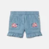 Shorts in denim con ricamo coccinella Shorts in denim con ricamo coccinella