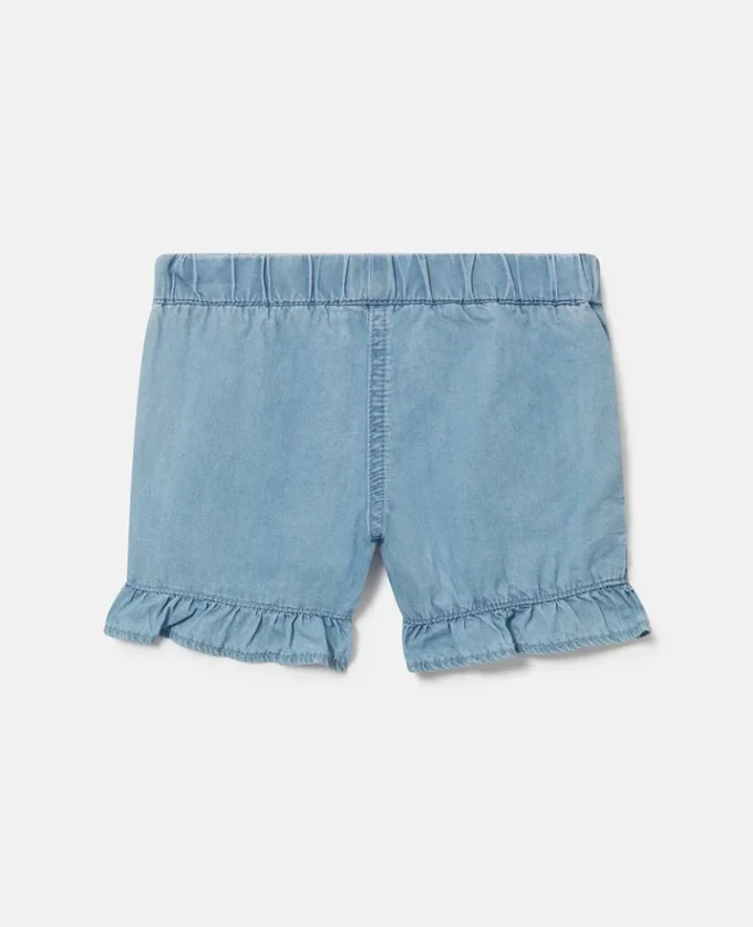 Shorts in denim con ricamo coccinella Shorts in denim con ricamo coccinella