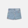 Shorts in denim con stampa a fiocchi a righe Shorts in denim con stampa a fiocchi a righe