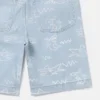 Shorts in denim con stampa squalo Shorts in denim con stampa squalo