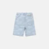 Shorts in denim con stampa squalo Shorts in denim con stampa squalo