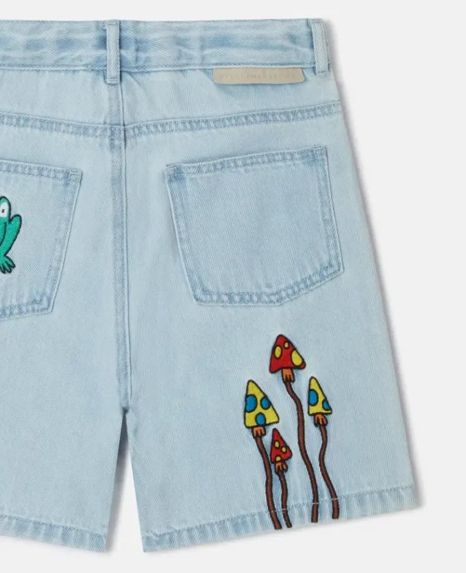 Shorts in denim Woodland Friends Shorts in denim Woodland Friends