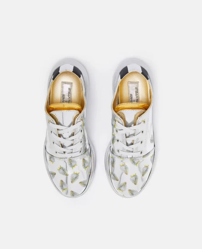 Sneakers basse metallizzate con stampa fragole Loop Sneakers basse metallizzate con stampa fragole Loop