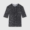 T-shirt a maniche corte con stampa leopardata T-shirt a maniche corte con stampa leopardata