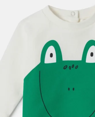 T-shirt a maniche lunghe con grafica rana
