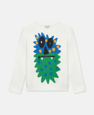 T-shirt a maniche lunghe con motivo mostro