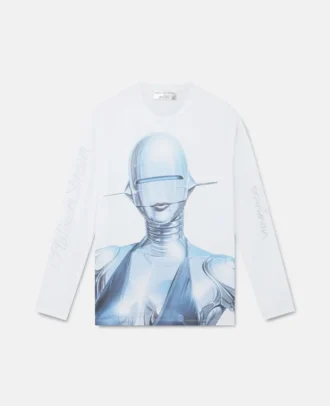 T-shirt a maniche lunghe in cotone biologico Sexy Robot