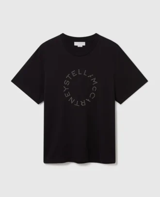 T-shirt boyfriend con logo ricamato