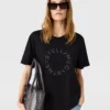 T-shirt boyfriend con logo ricamato T-shirt boyfriend con logo ricamato