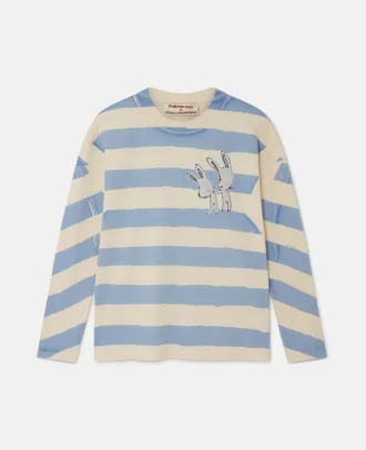 T-shirt bretone con ricamo coniglietto
