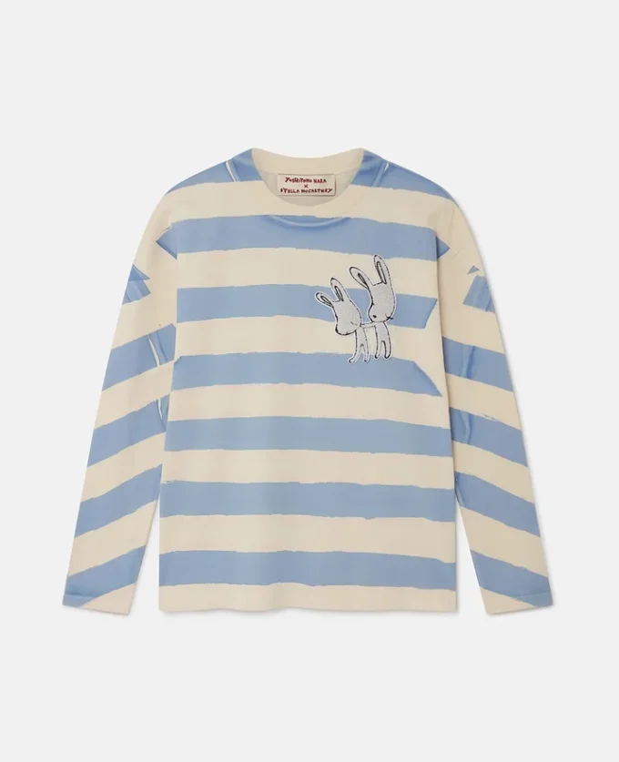 T-shirt bretone con ricamo coniglietto T-shirt bretone con ricamo coniglietto