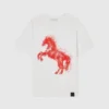 T-shirt con grafica cavallo aerografata T-shirt con grafica cavallo aerografata