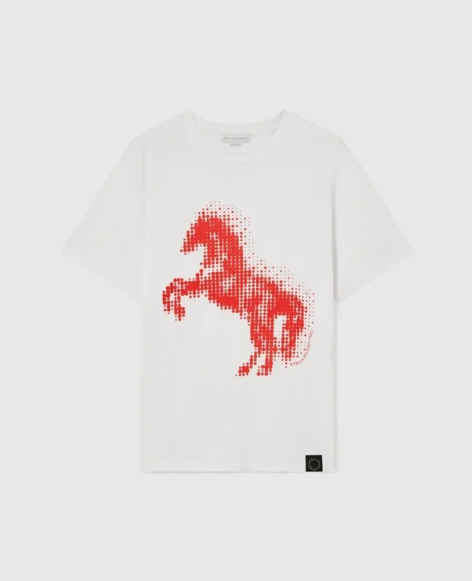 T-shirt con grafica cavallo aerografata T-shirt con grafica cavallo aerografata