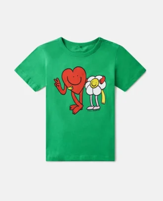 T-shirt con grafica Earth Friends