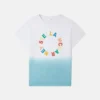 T-shirt con logo medaglione sfumato T-shirt con logo medaglione sfumato