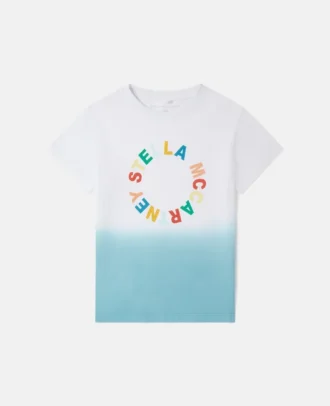 T-shirt con logo medaglione sfumato T-shirt con logo medaglione sfumato