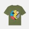 T-shirt con logo stampato sfumato T-shirt con logo stampato sfumato