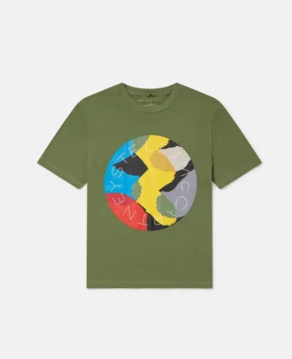 T-shirt con logo stampato sfumato