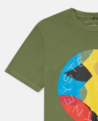 T-shirt con logo stampato sfumato