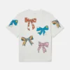 T-shirt con stampa a fiocchi T-shirt con stampa a fiocchi