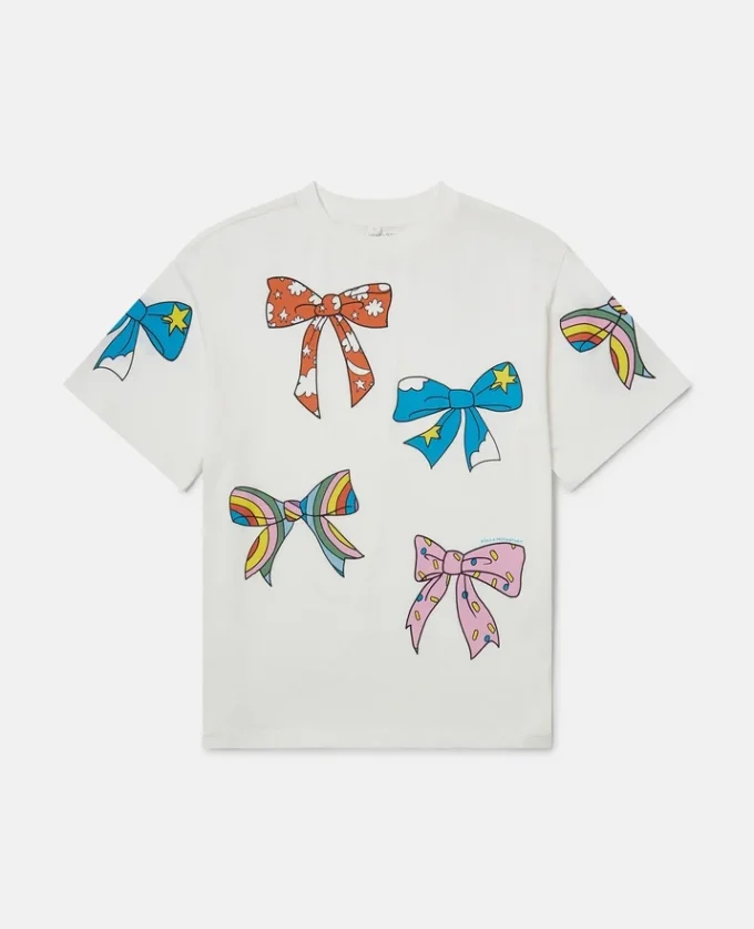 T-shirt con stampa a fiocchi T-shirt con stampa a fiocchi