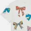 T-shirt con stampa a fiocchi T-shirt con stampa a fiocchi