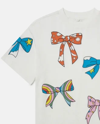 T-shirt con stampa a fiocchi