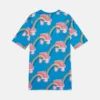 T-shirt con stampa arcobaleno e pattini a rotelle T-shirt con stampa arcobaleno e pattini a rotelle