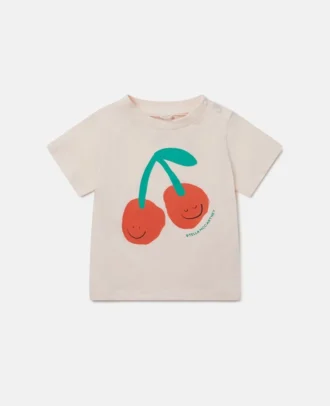 T-shirt con stampa ciliegie