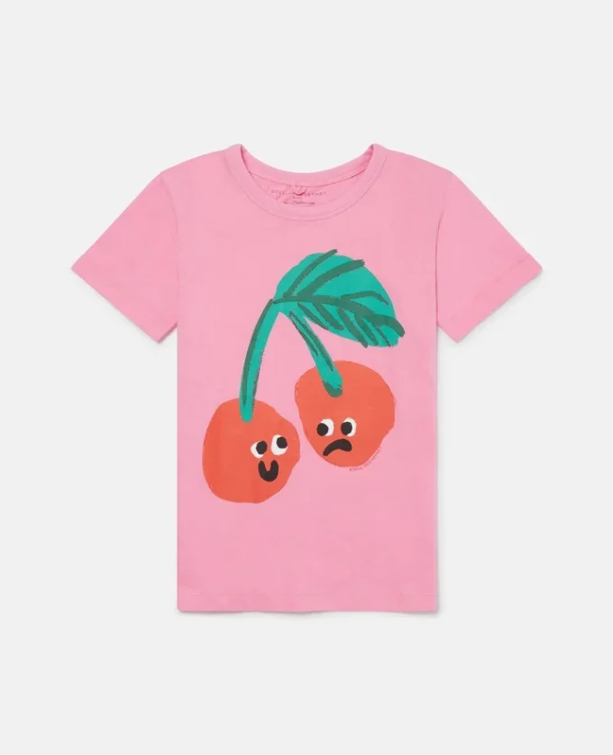 T-shirt con stampa ciliegie T-shirt con stampa ciliegie