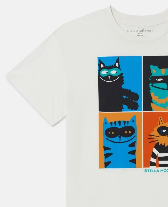 T-shirt con stampa gatti T-shirt con stampa gatti