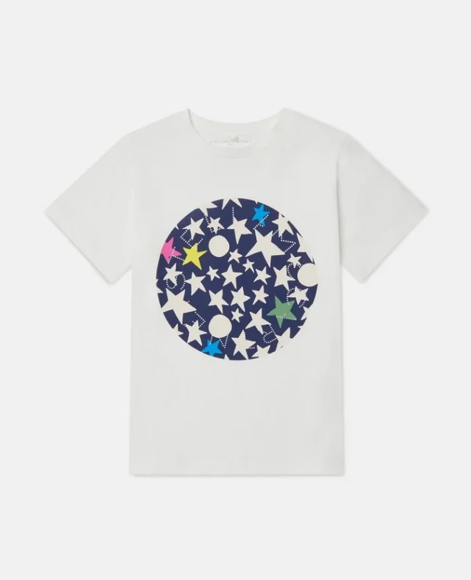 T-shirt con stampa grafica a stelle T-shirt con stampa grafica a stelle