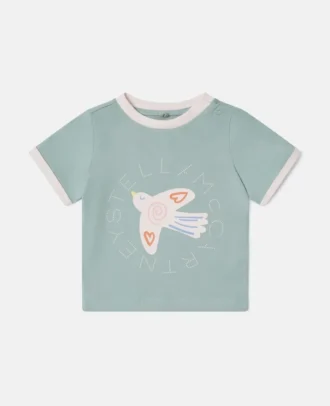T-shirt con stampa grafica colomba