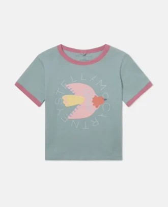 T-shirt con stampa grafica colomba