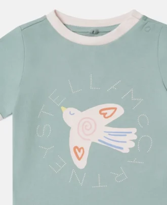 T-shirt con stampa grafica colomba