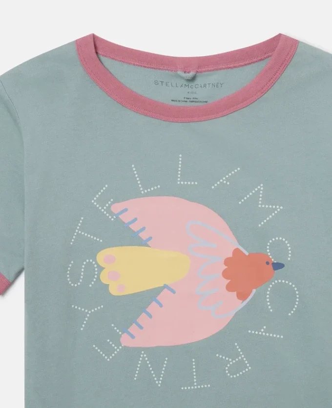 T-shirt con stampa grafica colomba T-shirt con stampa grafica colomba