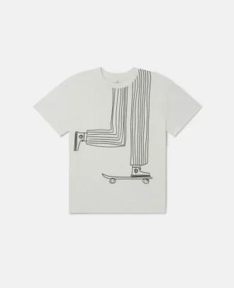 T-shirt con stampa grafica skateboard