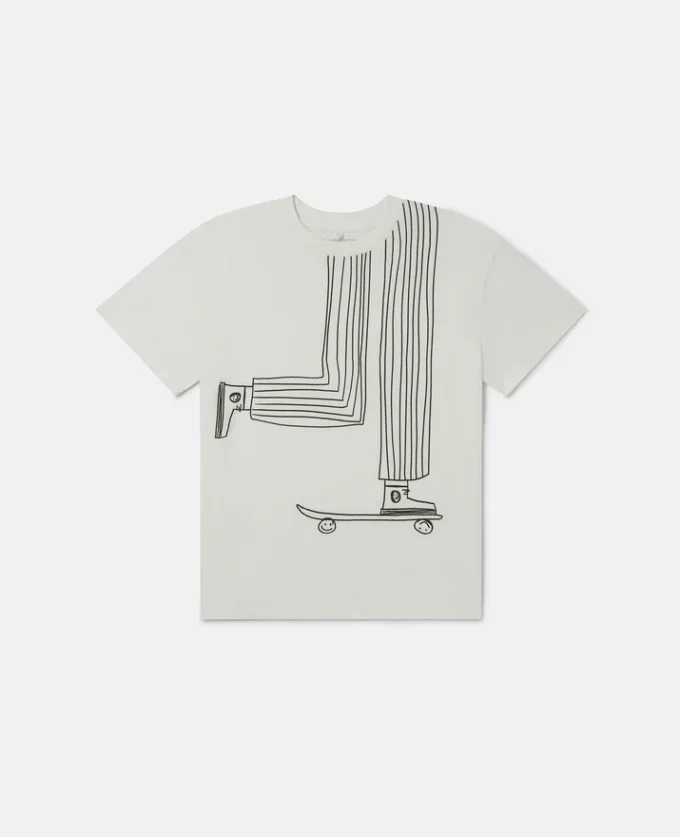 T-shirt con stampa grafica skateboard T-shirt con stampa grafica skateboard