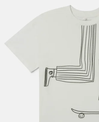 T-shirt con stampa grafica skateboard
