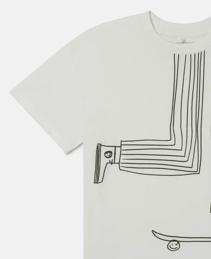 T-shirt con stampa grafica skateboard T-shirt con stampa grafica skateboard