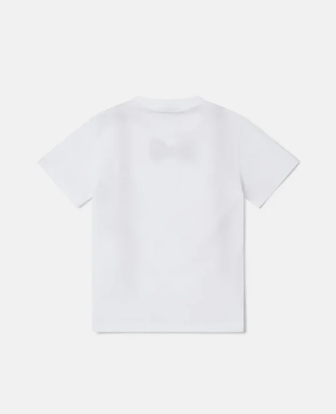 T-shirt con stampa papillon e bretelle T-shirt con stampa papillon e bretelle