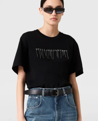 T-shirt girocollo con logo ricamato