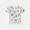 T-shirt girocollo con stampa bosco T-shirt girocollo con stampa bosco