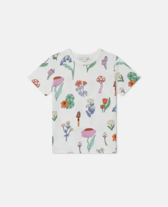 T-shirt girocollo con stampa bosco T-shirt girocollo con stampa bosco
