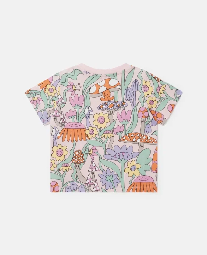 T-shirt girocollo con stampa bosco T-shirt girocollo con stampa bosco